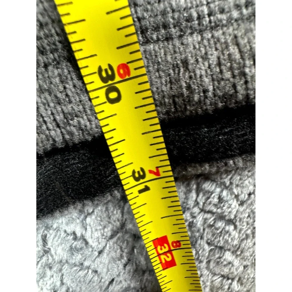 The North Face‎ Sweatshirt Mens 2XL Gray Sherpa Lined Cozy Mock Neck Quarter Zip
